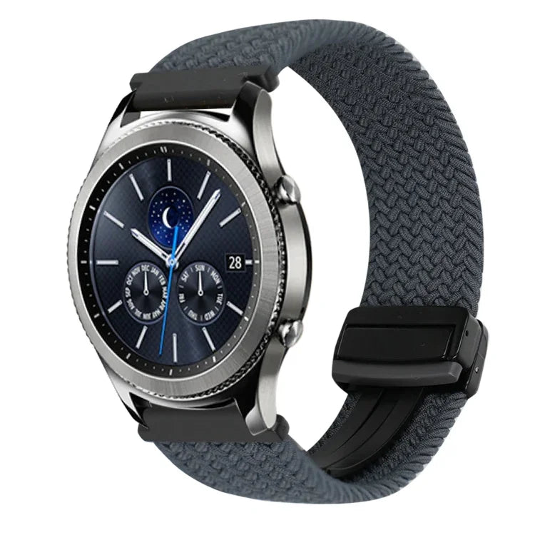 สายรัดนาฬิกาถักพร้อมหัวเข็มขัดแม่เหล็ก 22มม. สำหรับ Samsung Galaxy Gear S3 Classic, สำหรับ Samsung Galaxy Watch 46มม.