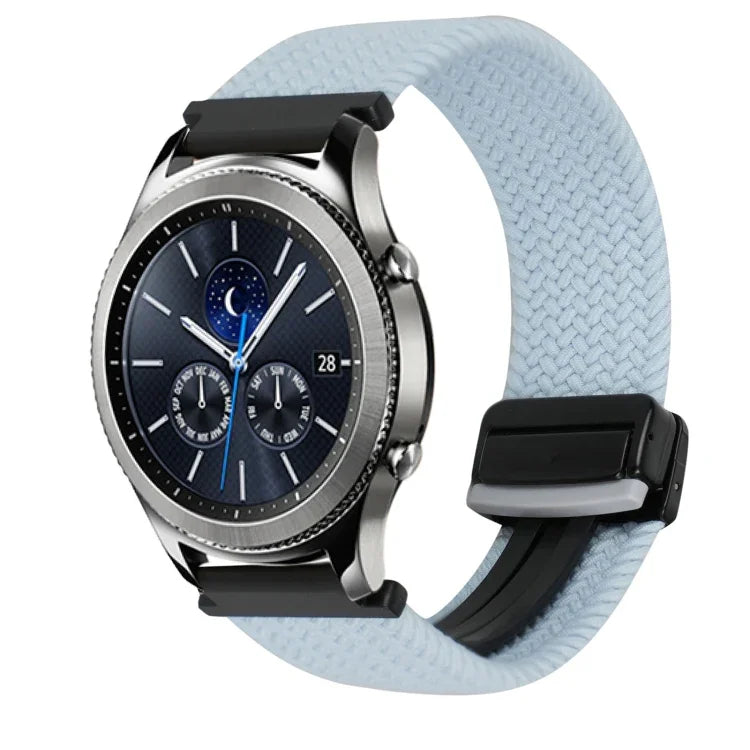 สายรัดนาฬิกาถักพร้อมหัวเข็มขัดแม่เหล็ก 22มม. สำหรับ Samsung Galaxy Gear S3 Classic, สำหรับ Samsung Galaxy Watch 46มม.