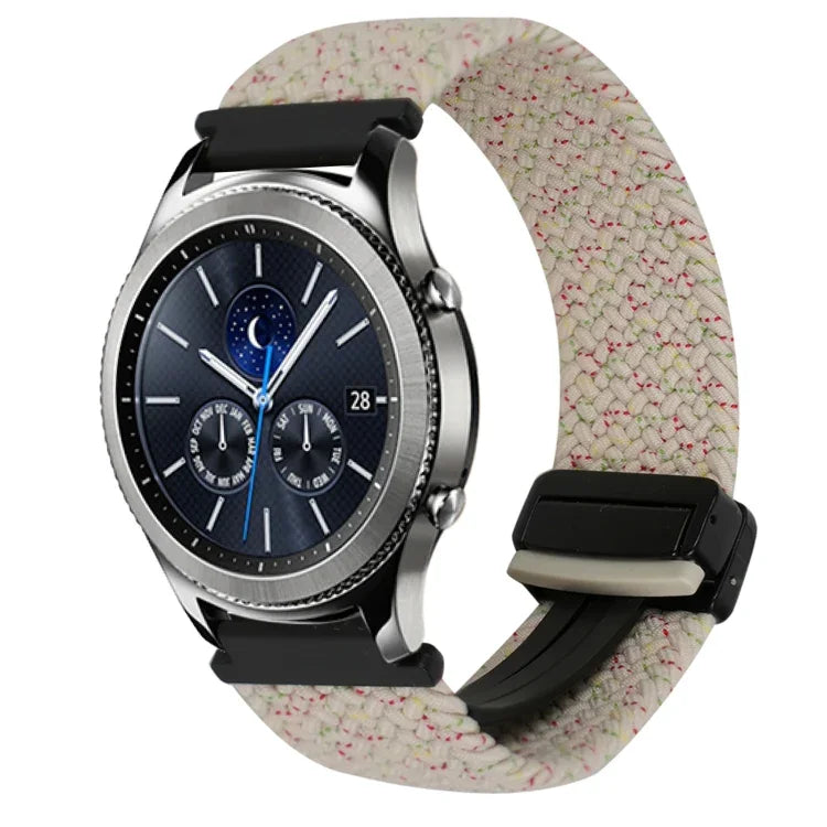 สายรัดนาฬิกาถักพร้อมหัวเข็มขัดแม่เหล็ก 22มม. สำหรับ Samsung Galaxy Gear S3 Classic, สำหรับ Samsung Galaxy Watch 46มม.