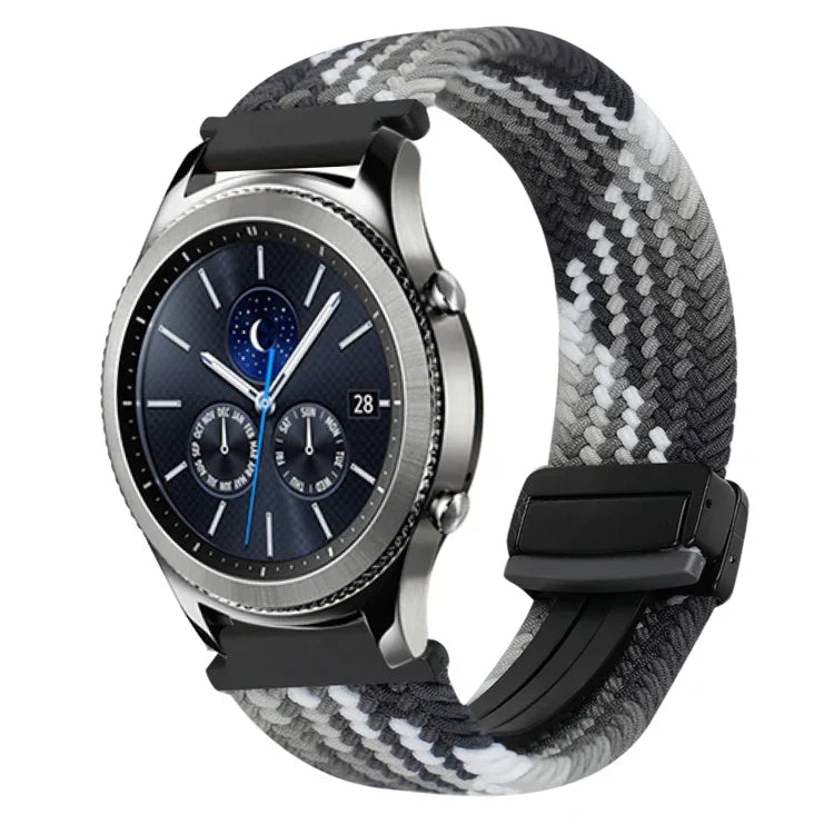 สายรัดนาฬิกาถักพร้อมหัวเข็มขัดแม่เหล็ก 22มม. สำหรับ Samsung Galaxy Gear S3 Classic, สำหรับ Samsung Galaxy Watch 46มม.