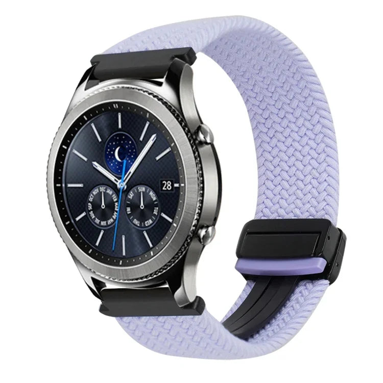 สายรัดนาฬิกาถักพร้อมหัวเข็มขัดแม่เหล็ก 22มม. สำหรับ Samsung Galaxy Gear S3 Classic, สำหรับ Samsung Galaxy Watch 46มม.