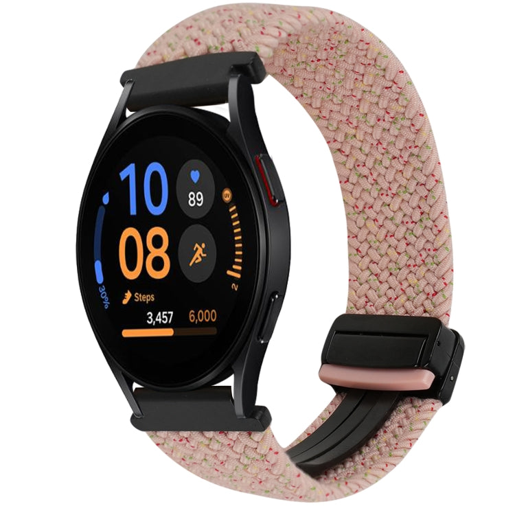 สายรัดนาฬิกาถักพร้อมหัวเข็มขัดแม่เหล็ก 20mm สำหรับ Samsung Galaxy Watch FE 40mm, สำหรับ Samsung Galaxy Watch 6 Classic