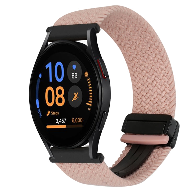 สายรัดนาฬิกาถักพร้อมหัวเข็มขัดแม่เหล็ก 20mm สำหรับ Samsung Galaxy Watch FE 40mm, สำหรับ Samsung Galaxy Watch 6 Classic