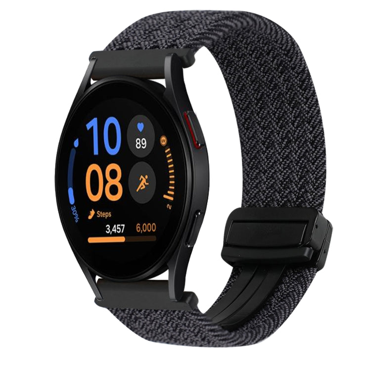 สายรัดนาฬิกาถักพร้อมหัวเข็มขัดแม่เหล็ก 20mm สำหรับ Samsung Galaxy Watch FE 40mm, สำหรับ Samsung Galaxy Watch 6 Classic