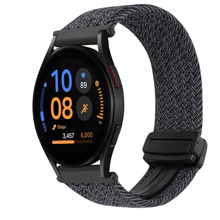 สายรัดนาฬิกาถักพร้อมหัวเข็มขัดแม่เหล็ก 20mm สำหรับ Samsung Galaxy Watch FE 40mm, สำหรับ Samsung Galaxy Watch 6 Classic
