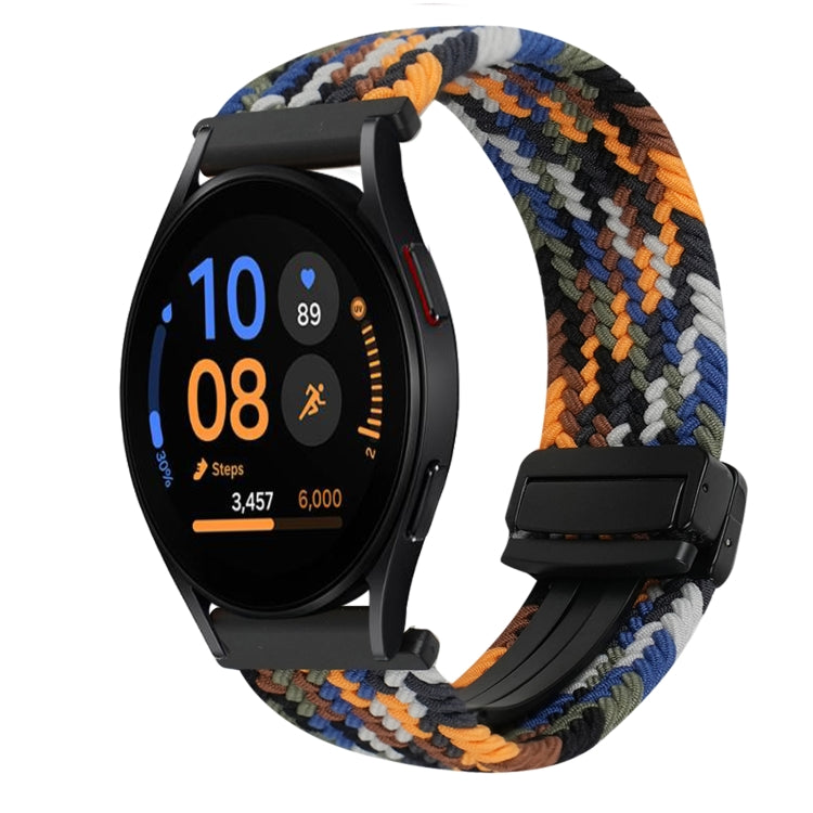 สายรัดนาฬิกาถักพร้อมหัวเข็มขัดแม่เหล็ก 20mm สำหรับ Samsung Galaxy Watch FE 40mm, สำหรับ Samsung Galaxy Watch 6 Classic