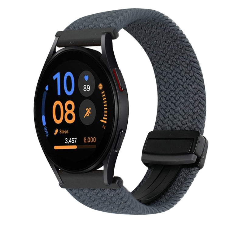 สายรัดนาฬิกาถักพร้อมหัวเข็มขัดแม่เหล็ก 20mm สำหรับ Samsung Galaxy Watch FE 40mm, สำหรับ Samsung Galaxy Watch 6 Classic