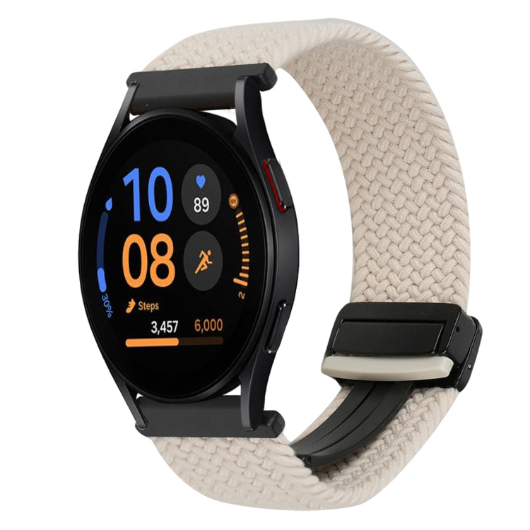 สายรัดนาฬิกาถักพร้อมหัวเข็มขัดแม่เหล็ก 20mm สำหรับ Samsung Galaxy Watch FE 40mm, สำหรับ Samsung Galaxy Watch 6 Classic