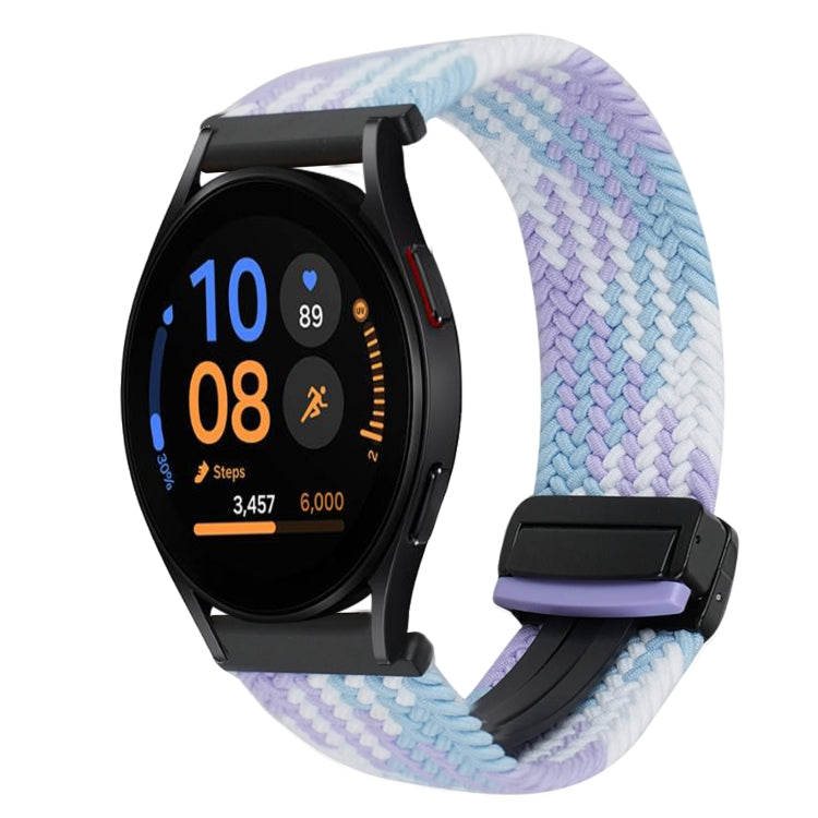 สายรัดนาฬิกาถักพร้อมหัวเข็มขัดแม่เหล็ก 20mm สำหรับ Samsung Galaxy Watch FE 40mm, สำหรับ Samsung Galaxy Watch 6 Classic