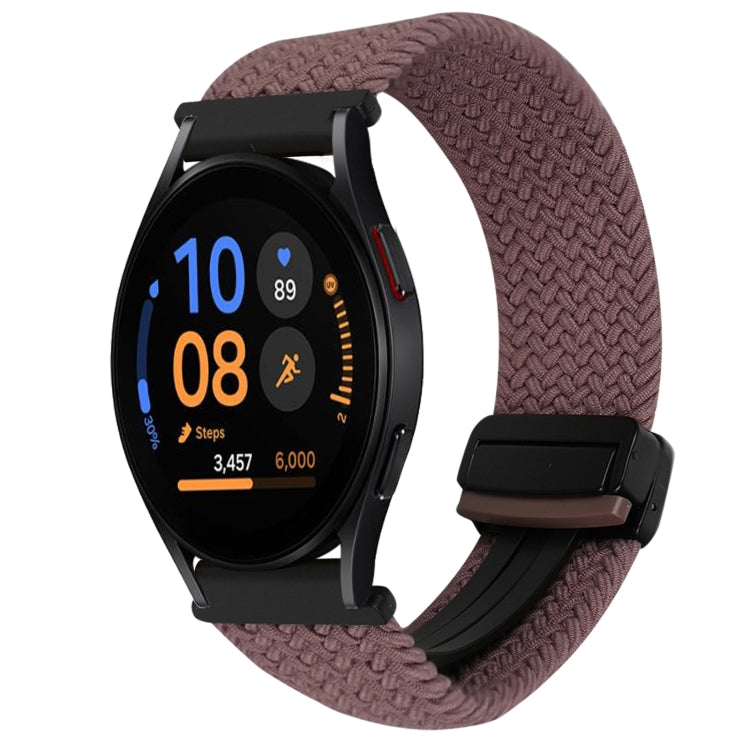 สายรัดนาฬิกาถักพร้อมหัวเข็มขัดแม่เหล็ก 20mm สำหรับ Samsung Galaxy Watch FE 40mm, สำหรับ Samsung Galaxy Watch 6 Classic