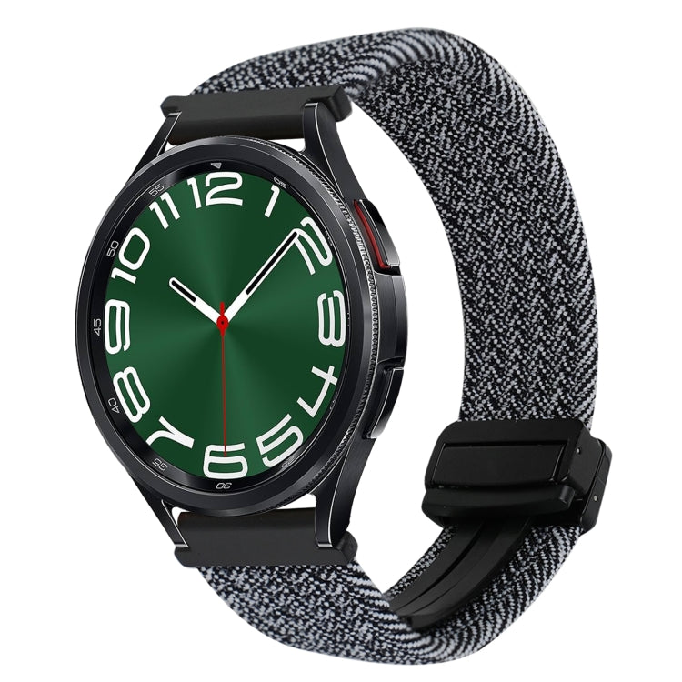 สายรัดนาฬิกาถักพร้อมหัวเข็มขัดแม่เหล็ก 20mm สำหรับ Samsung Galaxy Watch FE 40mm, สำหรับ Samsung Galaxy Watch 6 Classic