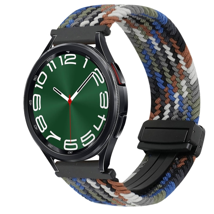 สายรัดนาฬิกาถักพร้อมหัวเข็มขัดแม่เหล็ก 20mm สำหรับ Samsung Galaxy Watch FE 40mm, สำหรับ Samsung Galaxy Watch 6 Classic