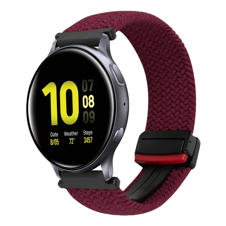 สายรัดนาฬิกาถักพร้อมหัวเข็มขัดแม่เหล็กขนาด 20 มม. สำหรับ Samsung Galaxy Watch Active 2 และ Samsung Galaxy Watch 3 41 มม.