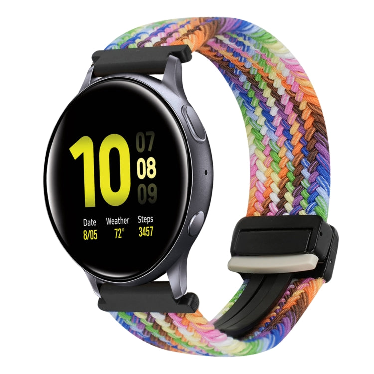 สายรัดนาฬิกาถักพร้อมหัวเข็มขัดแม่เหล็กขนาด 20 มม. สำหรับ Samsung Galaxy Watch Active 2 และ Samsung Galaxy Watch 3 41 มม.