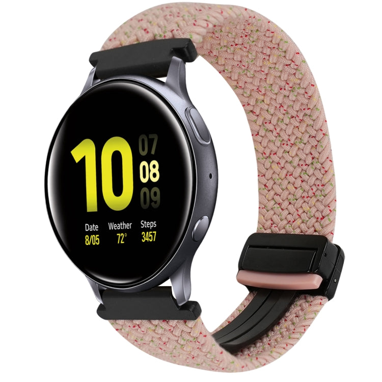สายรัดนาฬิกาถักพร้อมหัวเข็มขัดแม่เหล็กขนาด 20 มม. สำหรับ Samsung Galaxy Watch Active 2 และ Samsung Galaxy Watch 3 41 มม.