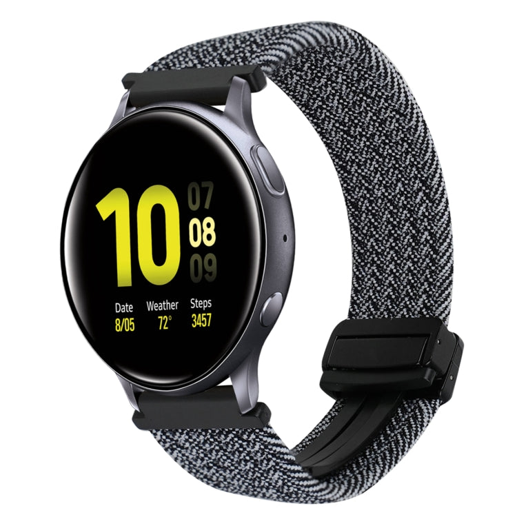 สายรัดนาฬิกาถักพร้อมหัวเข็มขัดแม่เหล็กขนาด 20 มม. สำหรับ Samsung Galaxy Watch Active 2 และ Samsung Galaxy Watch 3 41 มม.