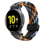 สายรัดนาฬิกาถักพร้อมหัวเข็มขัดแม่เหล็กขนาด 20 มม. สำหรับ Samsung Galaxy Watch Active 2 และ Samsung Galaxy Watch 3 41 มม.
