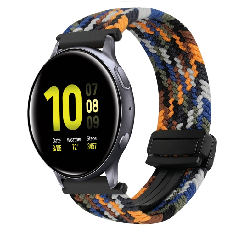 สายรัดนาฬิกาถักพร้อมหัวเข็มขัดแม่เหล็กขนาด 20 มม. สำหรับ Samsung Galaxy Watch Active 2 และ Samsung Galaxy Watch 3 41 มม.