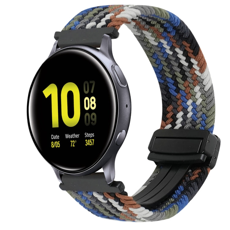 สายรัดนาฬิกาถักพร้อมหัวเข็มขัดแม่เหล็กขนาด 20 มม. สำหรับ Samsung Galaxy Watch Active 2 และ Samsung Galaxy Watch 3 41 มม.