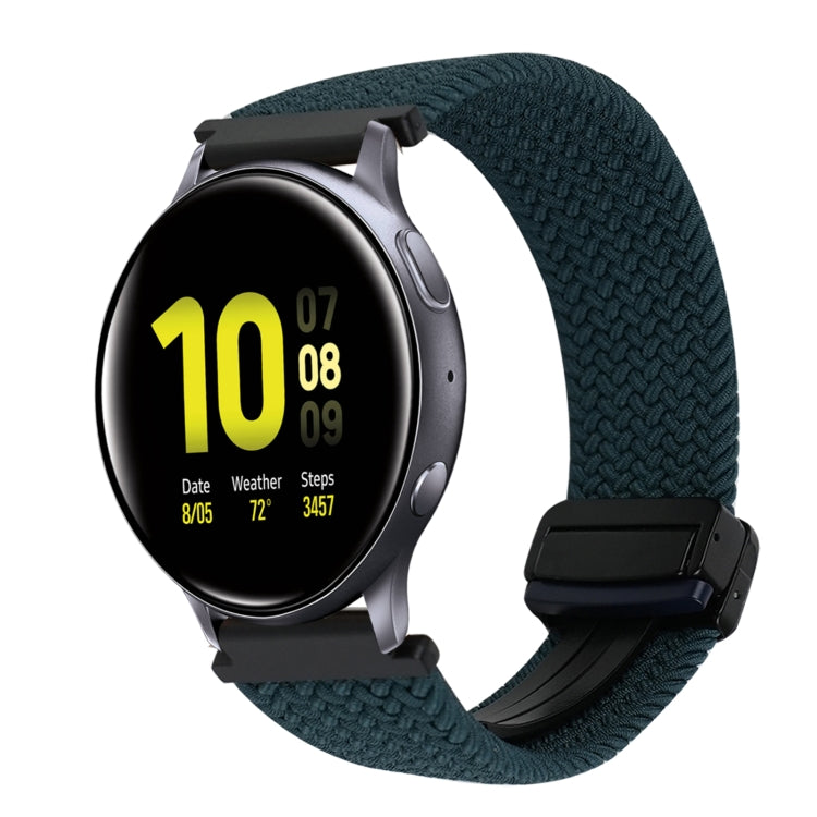 สายรัดนาฬิกาถักพร้อมหัวเข็มขัดแม่เหล็กขนาด 20 มม. สำหรับ Samsung Galaxy Watch Active 2 และ Samsung Galaxy Watch 3 41 มม.