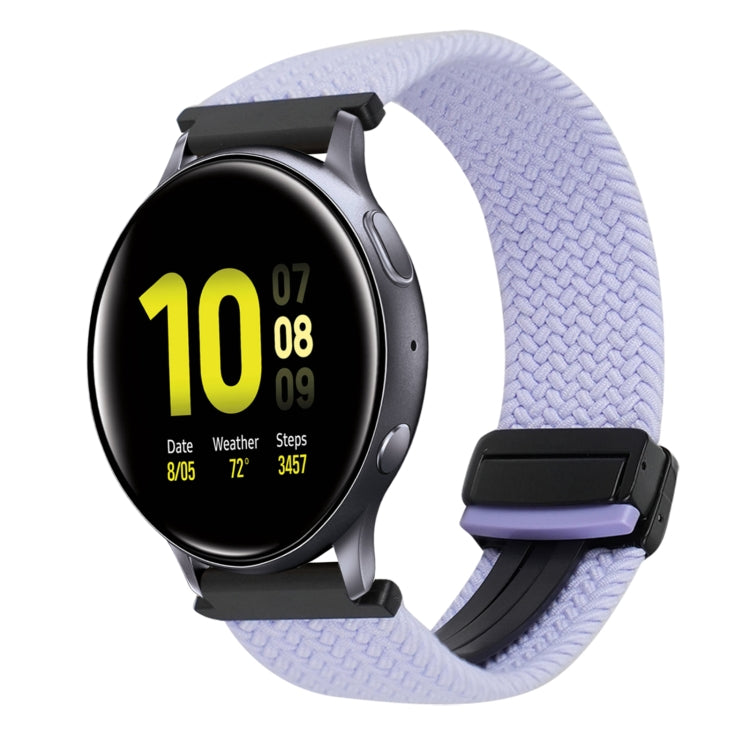 สายรัดนาฬิกาถักพร้อมหัวเข็มขัดแม่เหล็กขนาด 20 มม. สำหรับ Samsung Galaxy Watch Active 2 และ Samsung Galaxy Watch 3 41 มม.