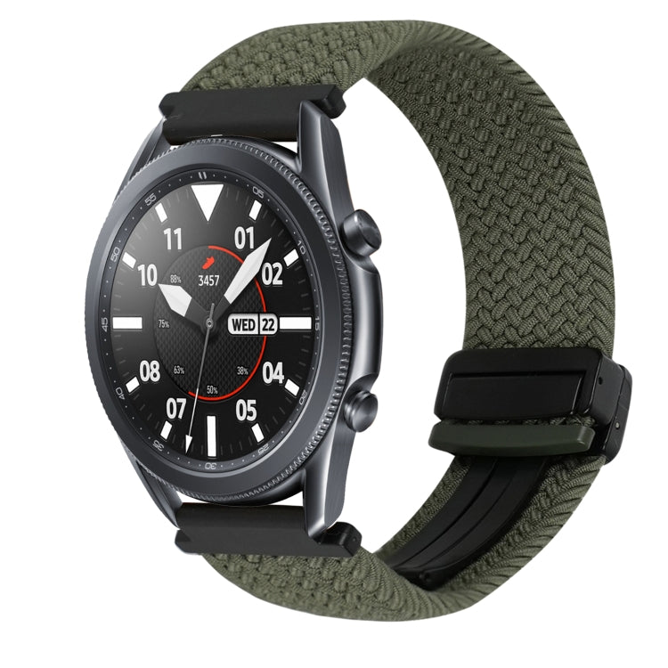 สายรัดนาฬิกาถักพร้อมหัวเข็มขัดแม่เหล็กขนาด 20 มม. สำหรับ Samsung Galaxy Watch Active 2 และ Samsung Galaxy Watch 3 41 มม.
