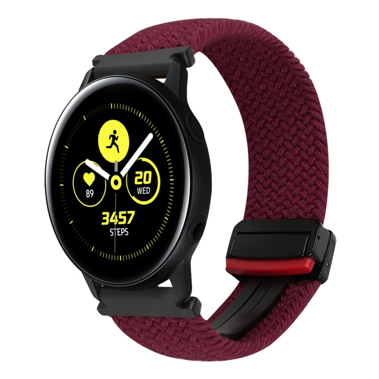 สายรัดนาฬิกาถักพร้อมหัวเข็มขัดแม่เหล็กขนาด 20 มม. สำหรับ Samsung Galaxy Watch Active และ Samsung Galaxy Watch 42 มม.