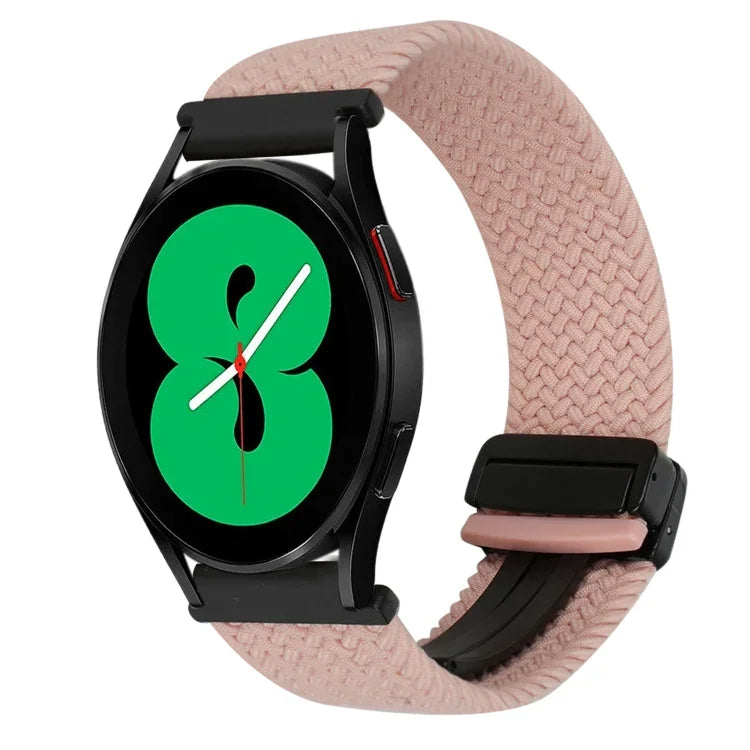20mm Magnetic Buckle Braided Watch Strap, For Samsung Galaxy Watch 4, For Samsung Galaxy Watch 4 Classic