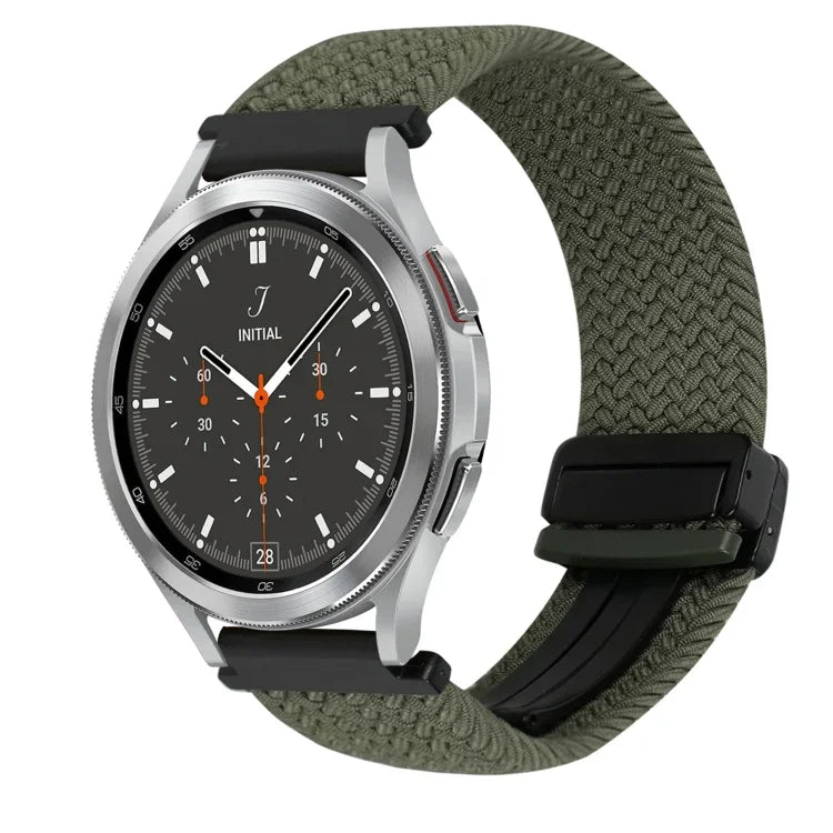 20mm Magnetic Buckle Braided Watch Strap, For Samsung Galaxy Watch 4, For Samsung Galaxy Watch 4 Classic