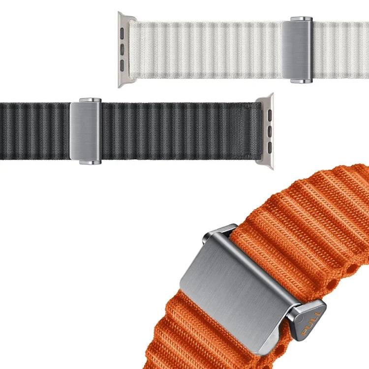 สายรัดนาฬิกาไนลอนถักพร้อมหัวเข็มขัดแม่เหล็กแบบออฟโรด สำหรับ Apple Watch SE 2023 44mm, สำหรับ Apple Watch SE 2023 40mm, สำหรับ Apple Watch Ultra 2 49mm, สำหรับ Apple Watch Series 9 45mm, สำหรับ Apple Watch Series 9 41mm, สำหรับ Apple Watch Ultra 49mm