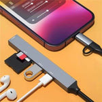 ตัวแปลงขยายฮับ ADS-805 8 พิน + Type-C เป็น USB-C พร้อม USB 2.0 / 3.0 และเครื่องอ่านการ์ด SD / TF, ADS-805