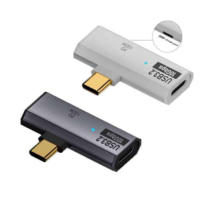 อะแดปเตอร์แปลง USB-C / Type-C ตัวผู้เป็น Type-C ตัวเมียคู่ USB3.2/10Gbps OTG พร้อมชาร์จ PD100W, Type-C ตัวเมียคู่
