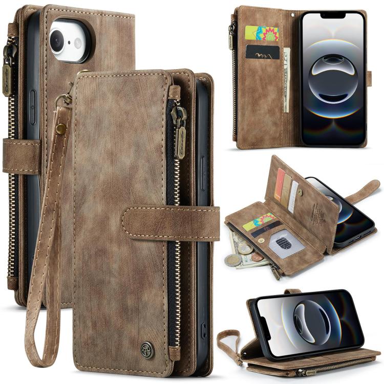 เคสโทรศัพท์หนังพร้อมช่องใส่บัตรและซิป CaseMe C30 สำหรับ iPhone 17e / 16e, สำหรับ iPhone 17 Pro Max, สำหรับ iPhone 17 Pro, สำหรับ iPhone 17, สำหรับ iPhone Air, สำหรับ iPhone 16 Pro Max, สำหรับ iPhone 16 Pro, สำหรับ iPhone 16 Plus, สำหรับ iPhone 16