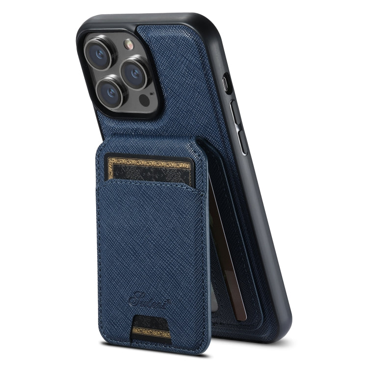 เคสหนังกระเป๋า Suteni H18 ลายขวาง MagSafe สำหรับ iPhone 13 Pro Max, สำหรับ iPhone 13 Pro, สำหรับ iPhone 13, สำหรับ iPhone 12, สำหรับ iPhone 12 Pro Max, สำหรับ iPhone 12 Pro