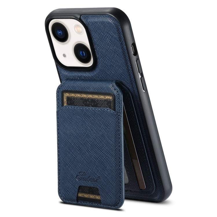 เคสหนังกระเป๋า Suteni H18 ลายขวาง MagSafe สำหรับ iPhone 13 Pro Max, สำหรับ iPhone 13 Pro, สำหรับ iPhone 13, สำหรับ iPhone 12, สำหรับ iPhone 12 Pro Max, สำหรับ iPhone 12 Pro