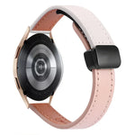 สายรัดนาฬิกาหนังไมโครไฟเบอร์แบบหัวเข็มขัดแม่เหล็กบาง 20 มม. สำหรับ Samsung Galaxy Watch 4 40 / 44 มม. สำหรับ Samsung Galaxy Watch 4 Classic 42 / 46 มม.