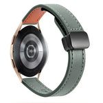 สายรัดนาฬิกาหนังไมโครไฟเบอร์แบบหัวเข็มขัดแม่เหล็กบาง 20 มม. สำหรับ Samsung Galaxy Watch 4 40 / 44 มม. สำหรับ Samsung Galaxy Watch 4 Classic 42 / 46 มม.