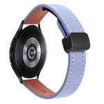 สายรัดนาฬิกาหนังไมโครไฟเบอร์แบบหัวเข็มขัดแม่เหล็กบาง 20 มม. สำหรับ Samsung Galaxy Watch 4 40 / 44 มม. สำหรับ Samsung Galaxy Watch 4 Classic 42 / 46 มม.
