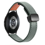 สายรัดนาฬิกาหนังไมโครไฟเบอร์แบบหัวเข็มขัดแม่เหล็กบาง 20 มม. สำหรับ Samsung Galaxy Watch 4 40 / 44 มม. สำหรับ Samsung Galaxy Watch 4 Classic 42 / 46 มม.