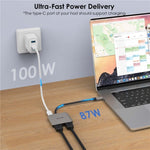 อะแดปเตอร์แปลง WAVLINK UHP510 Pro ชาร์จ PD 87W USB C เป็น Dual HD 4K 60Hz
