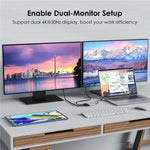 อะแดปเตอร์แปลง WAVLINK UHP510 Pro ชาร์จ PD 87W USB C เป็น Dual HD 4K 60Hz