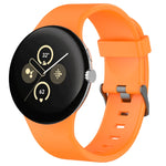 สายรัดนาฬิกาซิลิโคนสีเรียบสำหรับกีฬา สำหรับ Google Pixel Watch 4 / Watch 3 45mm