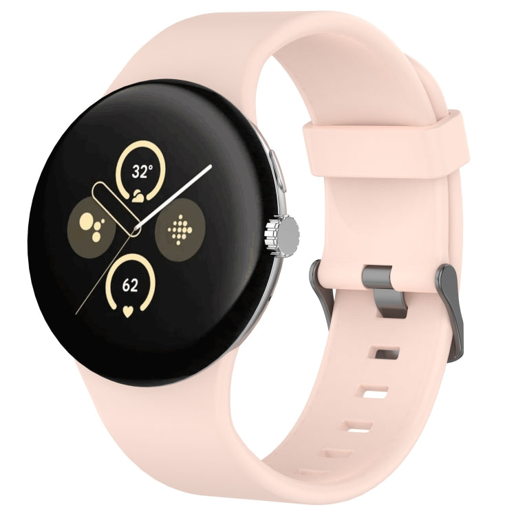 สายรัดนาฬิกาซิลิโคนสีเรียบสำหรับกีฬา สำหรับ Google Pixel Watch 4 / Watch 3 45mm
