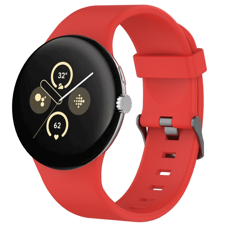 สายรัดนาฬิกาซิลิโคนสีเรียบสำหรับกีฬา สำหรับ Google Pixel Watch 4 / Watch 3 45mm