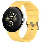 สายรัดนาฬิกาซิลิโคนสีเรียบสำหรับกีฬา สำหรับ Google Pixel Watch 4 / Watch 3 45mm