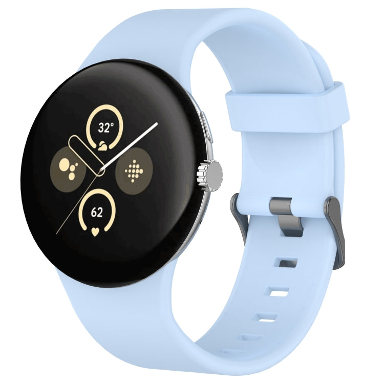 สายรัดนาฬิกาซิลิโคนสีเรียบสำหรับกีฬา สำหรับ Google Pixel Watch 4 / Watch 3 45mm