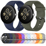 สายรัดนาฬิกาซิลิโคนสีเรียบสำหรับกีฬา สำหรับ Google Pixel Watch 4 / Watch 3 45mm
