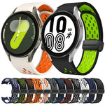 สายซิลิโคนพับแม่เหล็กสองสีพร้อมหัวเข็มขัดสีดำ สำหรับ Samsung Galaxy Watch 7 40 / 44มม., สำหรับ Samsung Galaxy Watch 5 40 / 44มม., สำหรับ Samsung Galaxy Watch 4 40 / 44มม., สำหรับ Samsung Galaxy Watch 4 Classic 42 / 46มม.