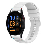 สายซิลิโคนขนาด 20 มม. แบบเย็บจุดคลื่น สำหรับ Samsung Galaxy Watch FE 40 มม., สำหรับ Samsung Galaxy Watch 7 ขนาด 40 / 44 มม., สำหรับ Samsung Galaxy Watch 6 Classic ขนาด 43 / 47 มม., สำหรับ Samsung Galaxy Watch 6 ขนาด 40 / 44 มม.