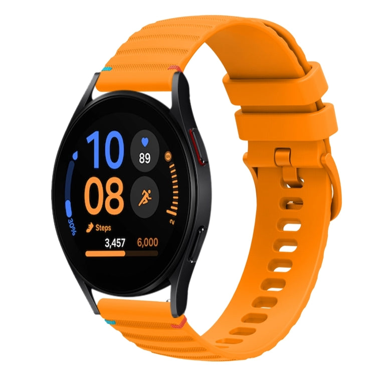 สายซิลิโคนขนาด 20 มม. แบบเย็บจุดคลื่น สำหรับ Samsung Galaxy Watch FE 40 มม., สำหรับ Samsung Galaxy Watch 7 ขนาด 40 / 44 มม., สำหรับ Samsung Galaxy Watch 6 Classic ขนาด 43 / 47 มม., สำหรับ Samsung Galaxy Watch 6 ขนาด 40 / 44 มม.